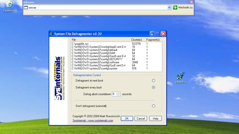 PageDefrag für Windows: Noch erhältlich? Treiber defragmentieren ...