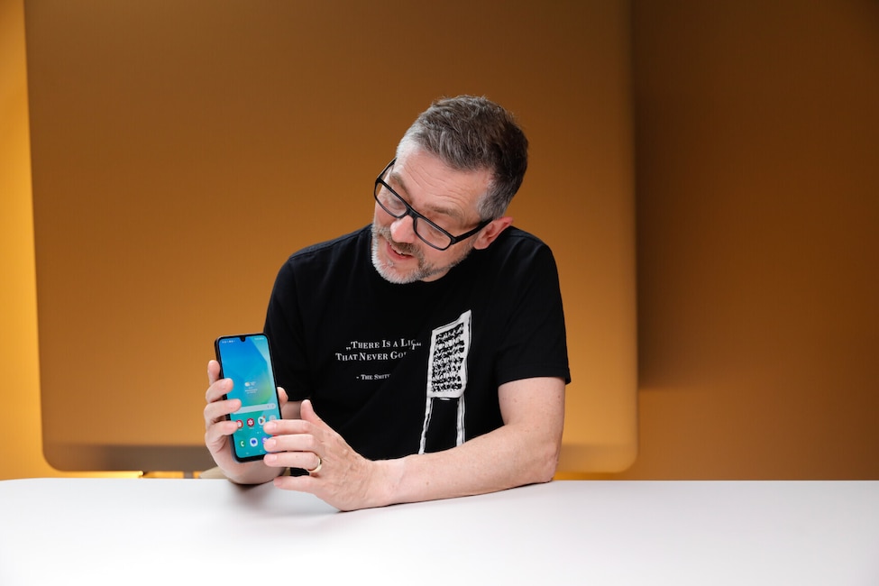 Blick auf das Display des Galaxy A16 5G
