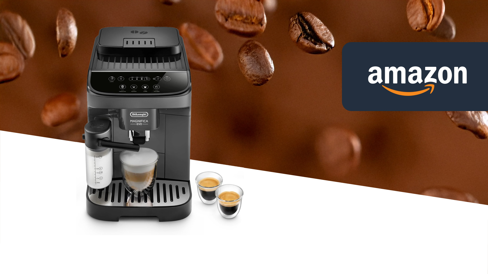 Kaffee auf Knopfdruck: DeLonghi-Kaffevollautomat für nur 398 Euro bei Amazon