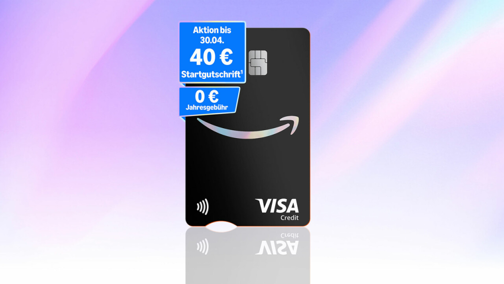 Amazon: VISA-Kreditkarte mit bis zu 40 Euro Startguthaben und 80 Euro Bonuszahlung