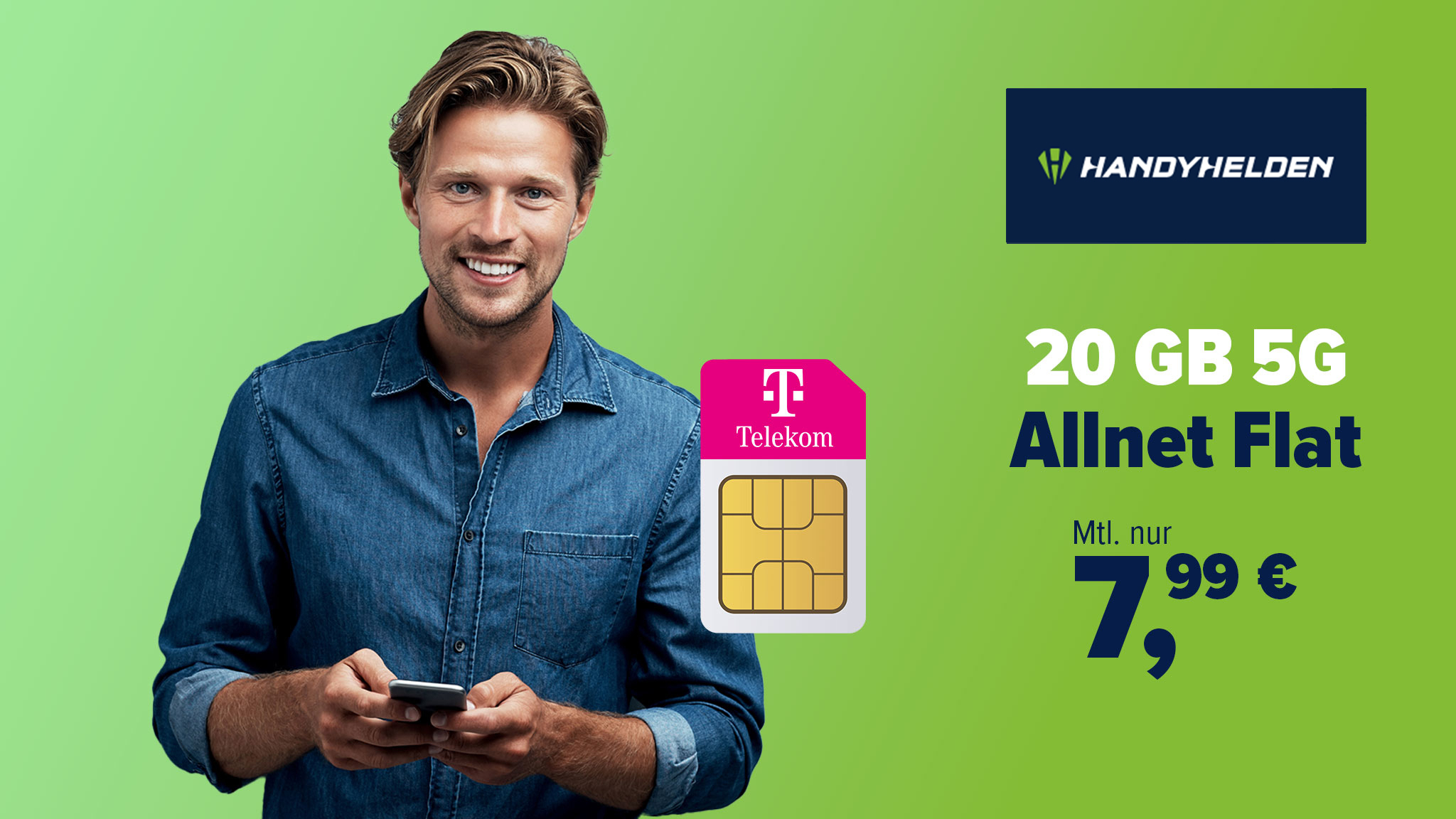 20-Gigabyte-Tarif im D1-Netz für 7,99 Euro: Kann man da Nein sagen?