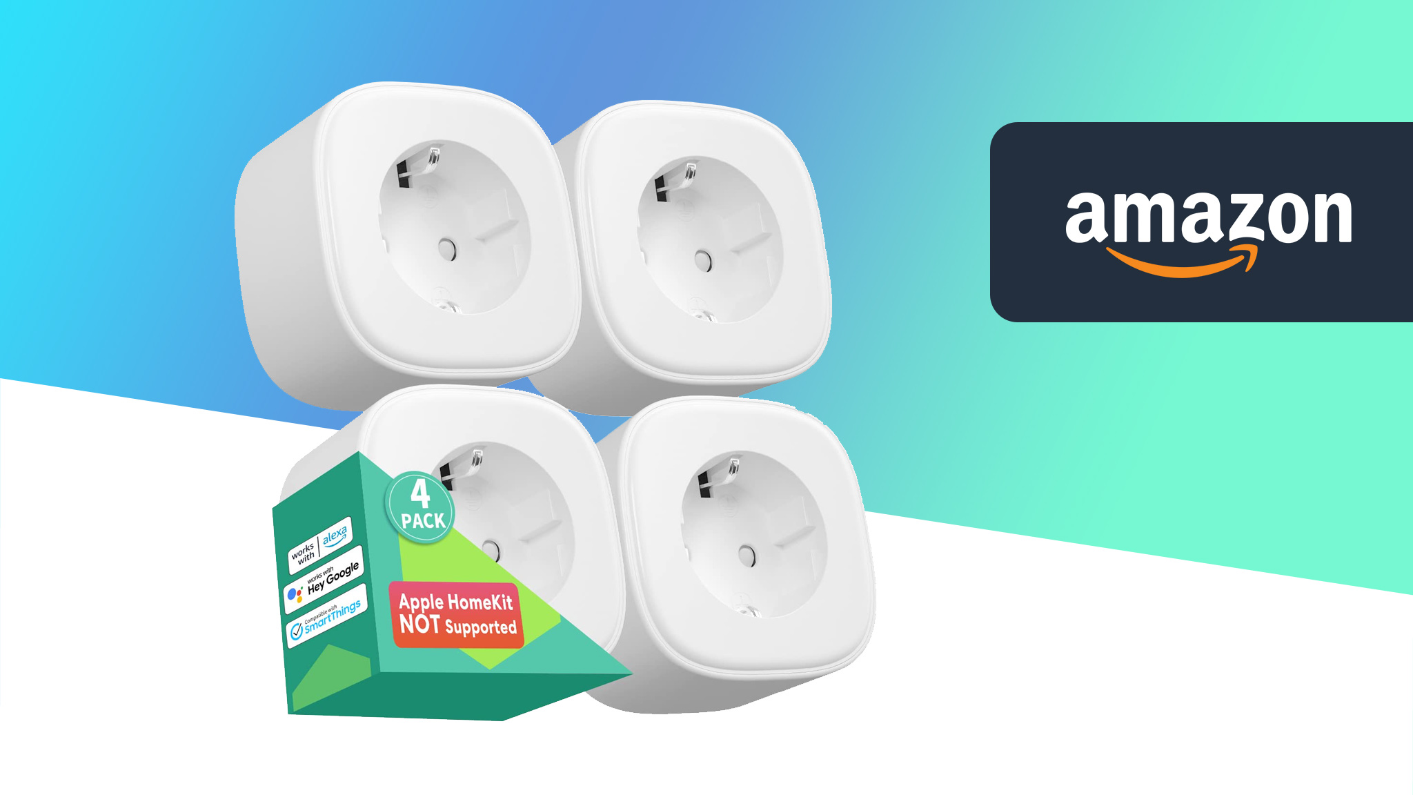 Schlaue Steckdose Meross Smart Plug im 4er-Pack günstiger
