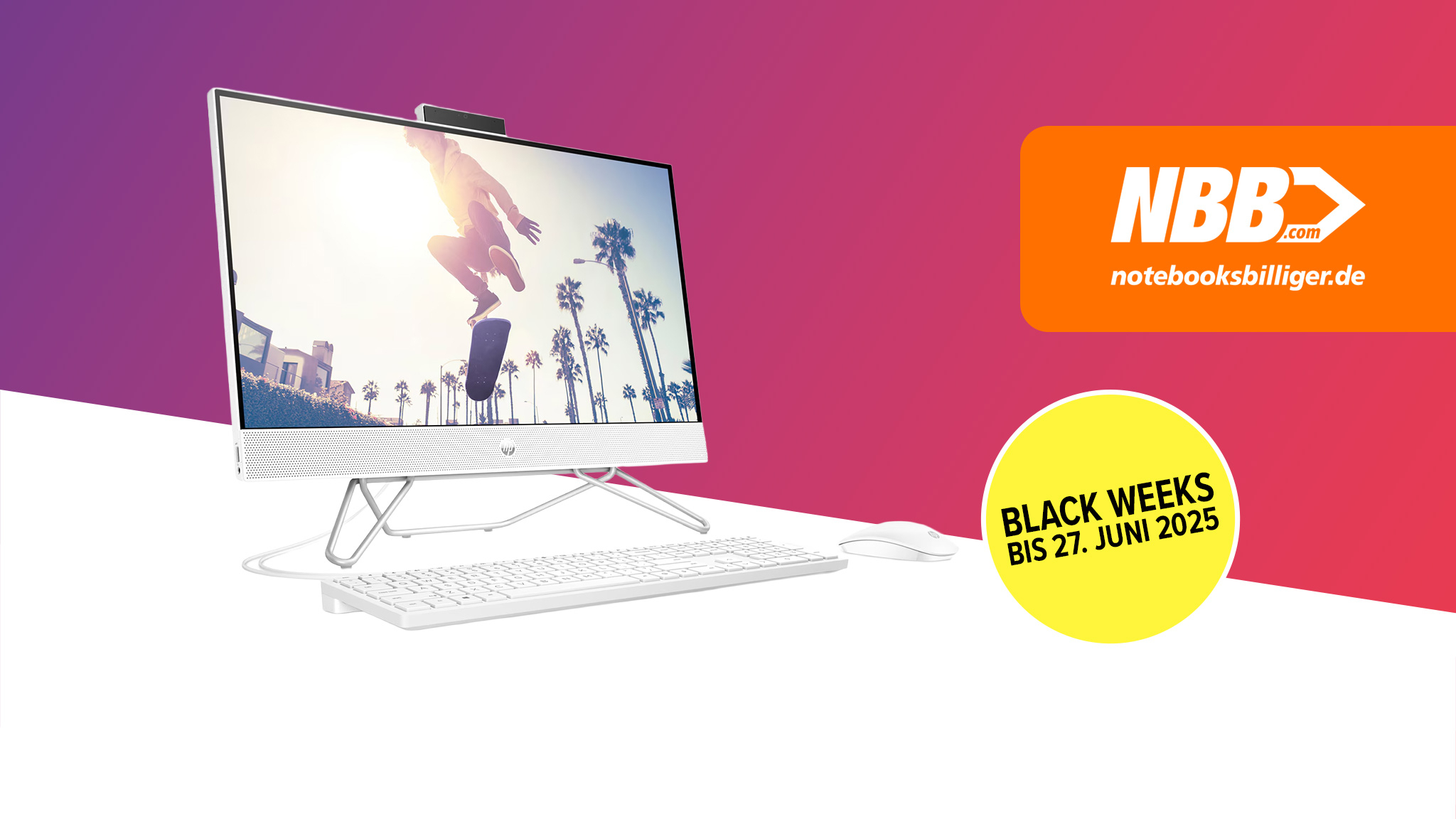 HP All-in-One PC 24-cb1103ng 60,5cm (23,8) FHD-Display Intel® Core™ i3- 1215U, 8GB RAM, 256GB SSD, DOS