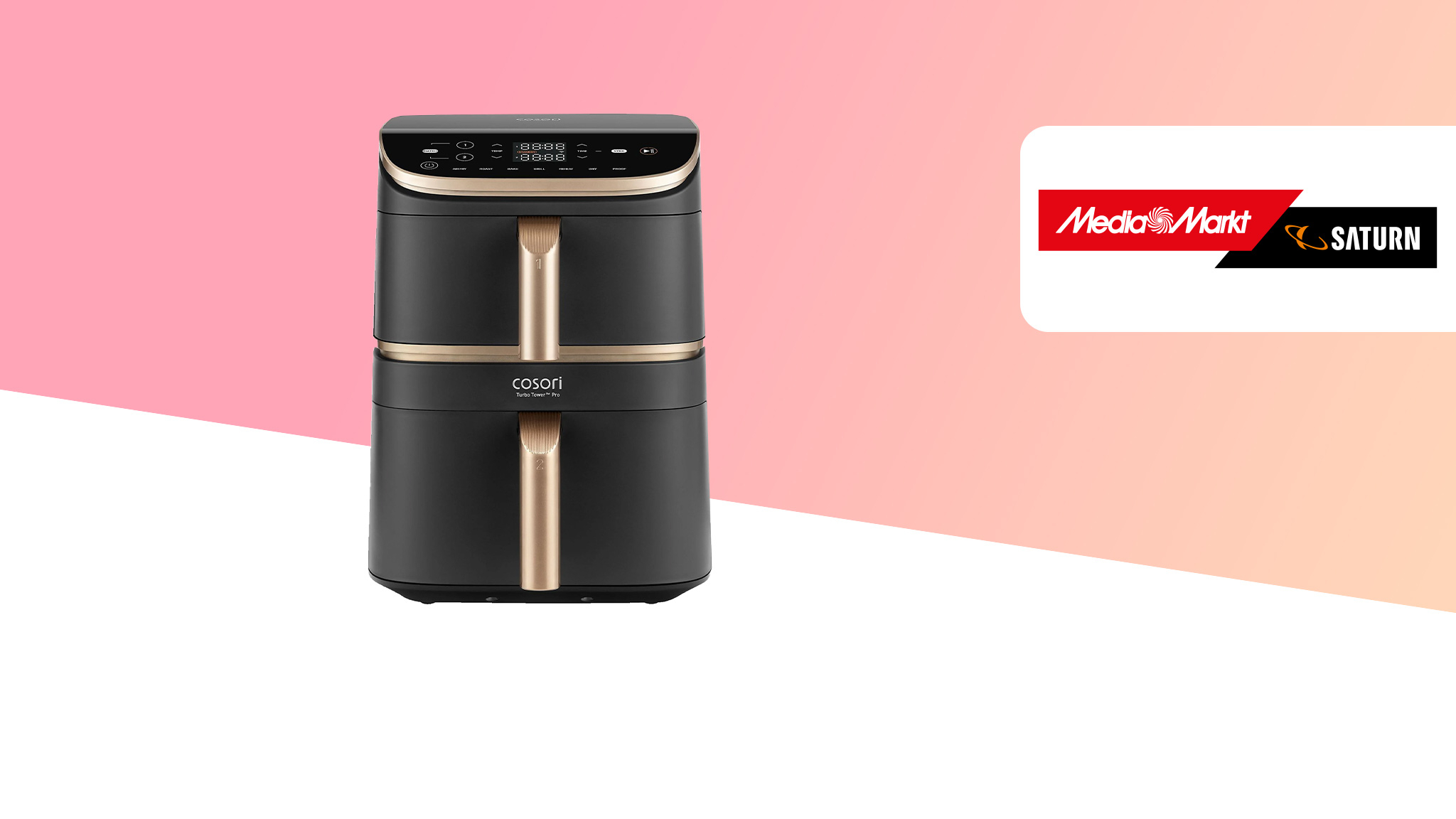 Cosori Doppelfriteuse im Angebot: Zwei Ebenen für perfekte Ergebnisse – jetzt bei MediaMarkt!