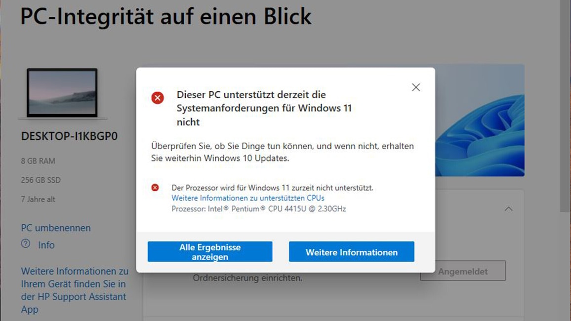 PC-Integritätsprüfung