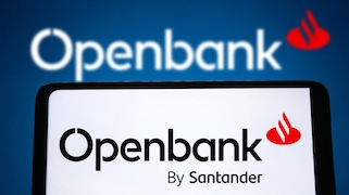 Logo von Openbank auf einem Handy