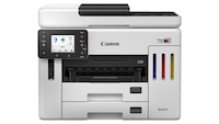 Ansicht des Multifunktionsdruckers Canon Maxify GX7150 von vorn vor weißem Hintergrund.