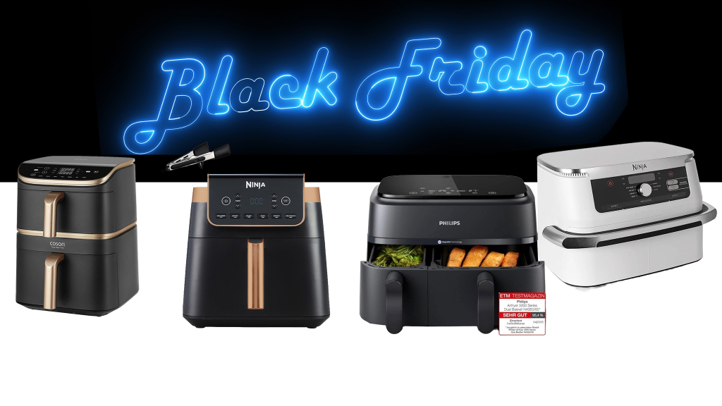 Black Friday Heißluftfritteusen: Top-Marken zu Tiefpreisen sichern