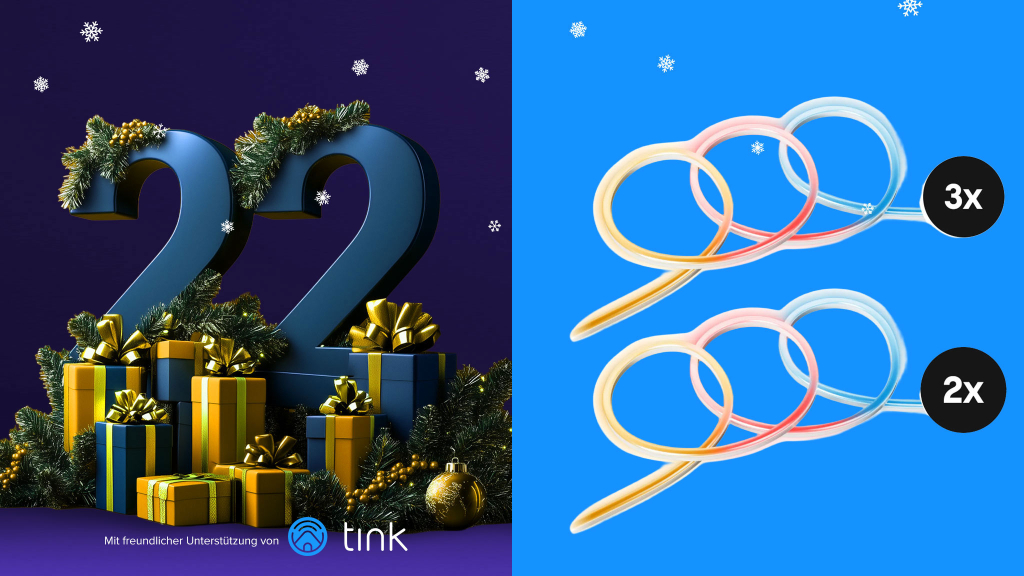 Adventskalender Tür 22: Gewinnen Sie zwei Neon-Light-Strip-Sets von tink Basics