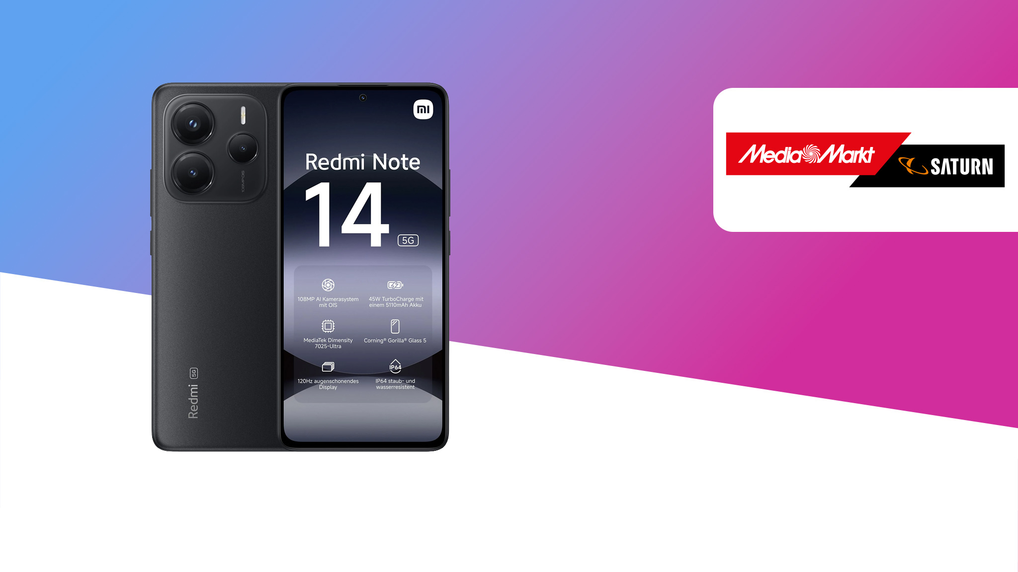 Jual Xiaomi Redmi Note 14 5G 8/256GB & 12/512GB Garansi Resmi | 108MP AI OIS Camera | MediaTek