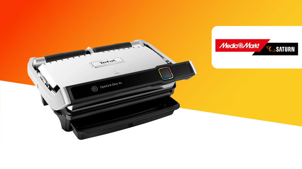 Kontaktgrill Tefal GC760D OptiGrill Elite XL mit 16 Programmen für satte 179 Euro