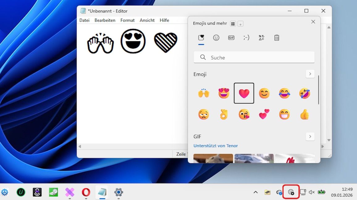 Windows 11: Emoji-Symbol im Infobereich anzeigen - COMPUTER BILD