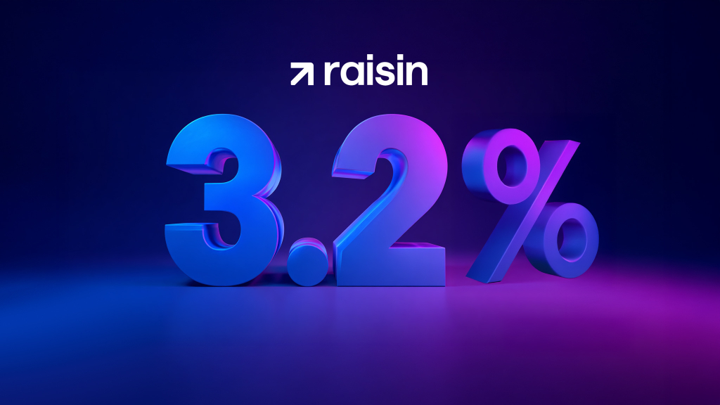 Raisin StartZins: 3,20 % Zinsen auf das Tagesgeld