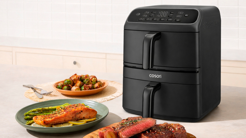 Cosori Turbo Tower Compact Serie: Neuer kompakter Airfryer im Turm-Design