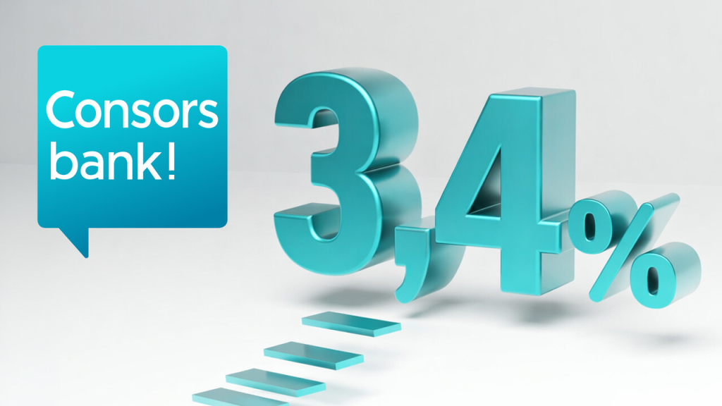 Tagesgeld-Spitzenreiter: Consorsbank bietet 3,4 % Zinsen