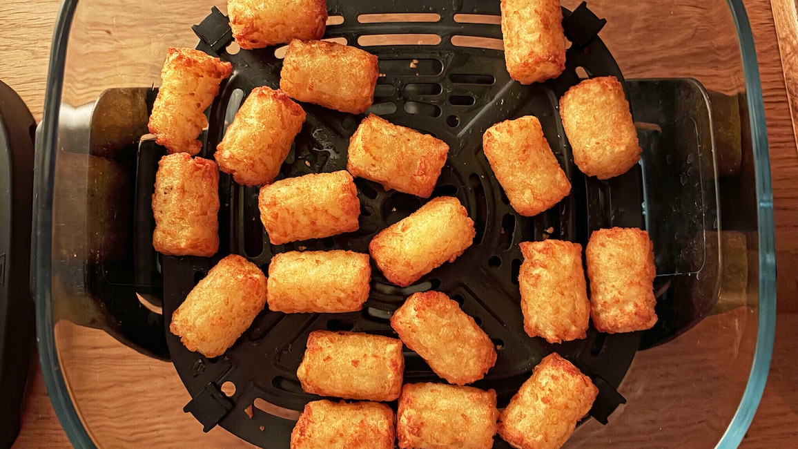 Kroketten in der Ninja Crispi-Heißluftfritteuse zubereitet