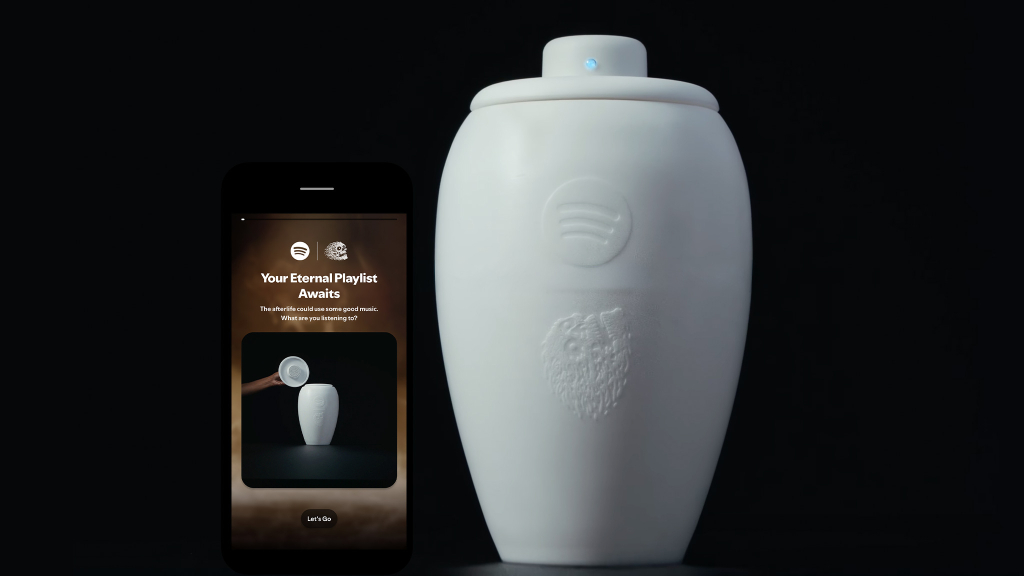 Spotify und Liquid Death verkaufen Musik-Urne