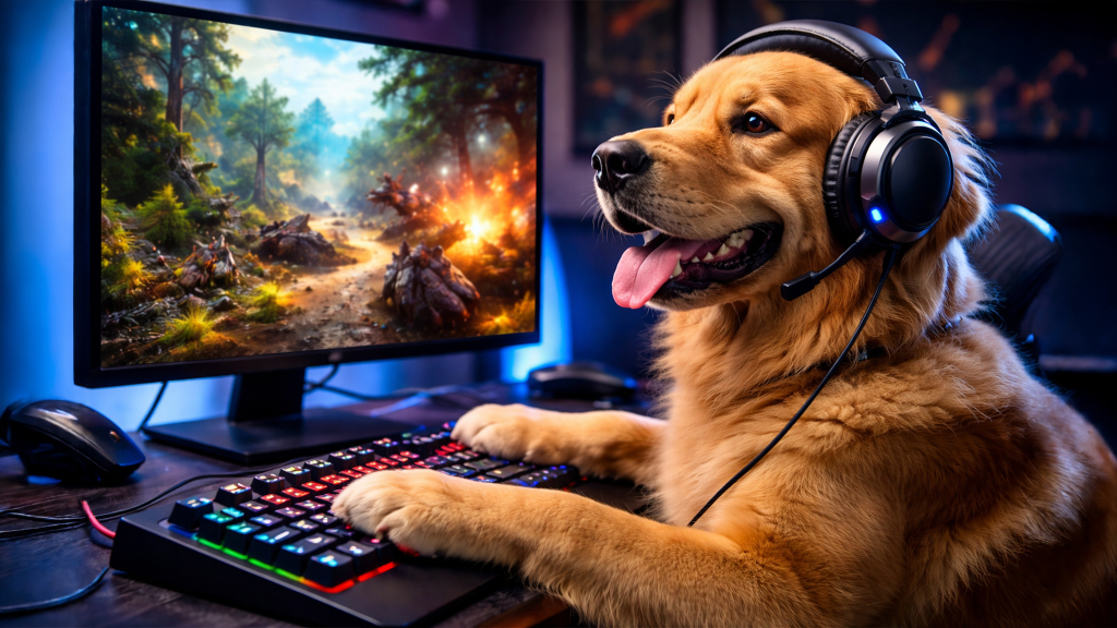 Hund produziert eigene Videospiele