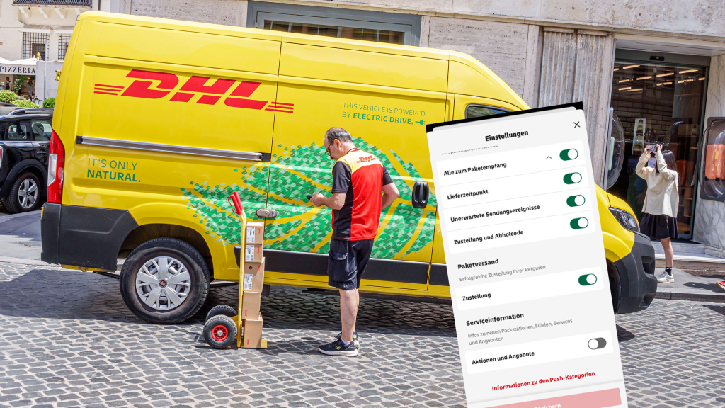 Paketempfang wird bequemer dank neuer DHL-Pushmitteilungen