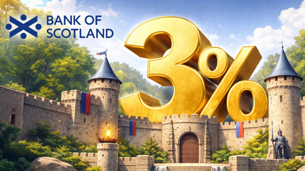 Bank of Scotland legt vor: 3 Prozent Zinsen aufs Festgeld für ein Jahr