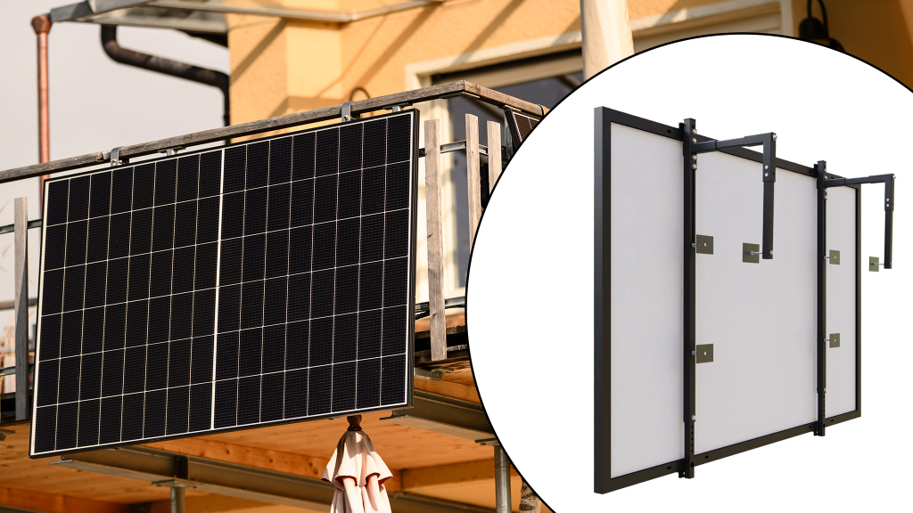 Solarmodule am Betonbalkon: Mit diesem Montage-Set klappt es auch ohne Bohren