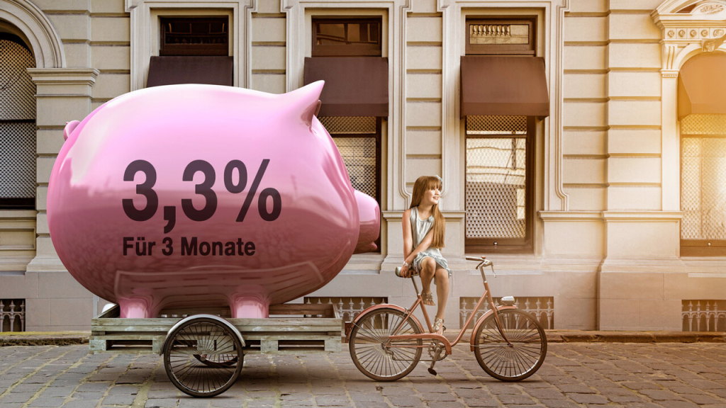 Zinsalarm beim Tagesgeld: 3,3 % bei dieser Bank