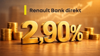 Renault Bank direkt: Bis zu 2,90 Prozent Zinsen auf Festgeld