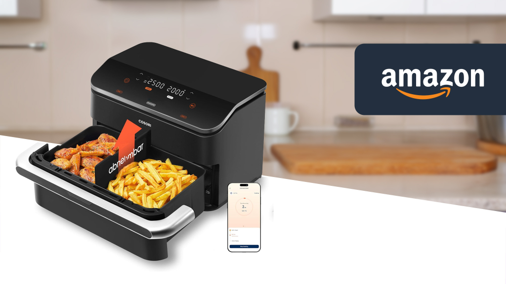 Corsori XXL-Heißluftfritteuse mit zwei Kammern jetzt zum Sparpreis