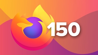 Firefox-Logo und die Zahl 150