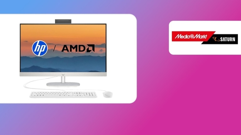 Media-Markt-Angebot: Platzsparender All-in-One-PC von HP mit 27 Zoll, Ryzen 7 & 1 TB SSD für nur 799 Euro