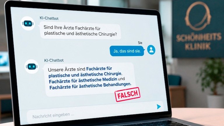 Symbolbild für die Falschaussage eines KI-Chatbots