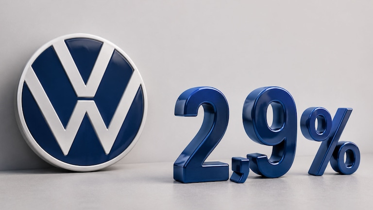 VW-Logo mit 2,9 % Schriftzug