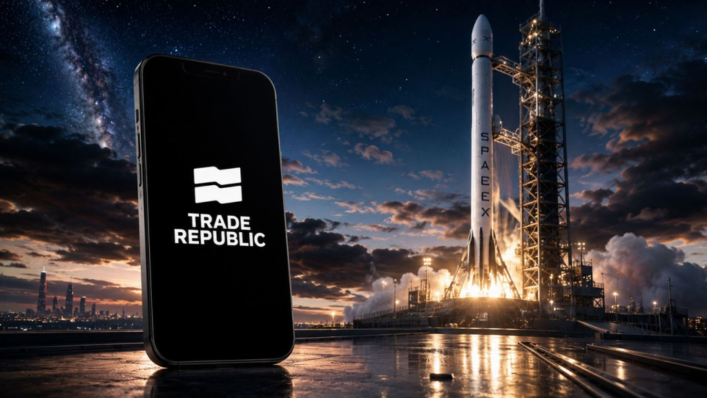 Trade Republic, SpaceX, COMPUTER BILD (KI generiert)