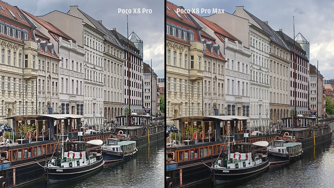 Fotovergleich Hauptkamera Poco X8 Pro und Poco X8 Pro Max