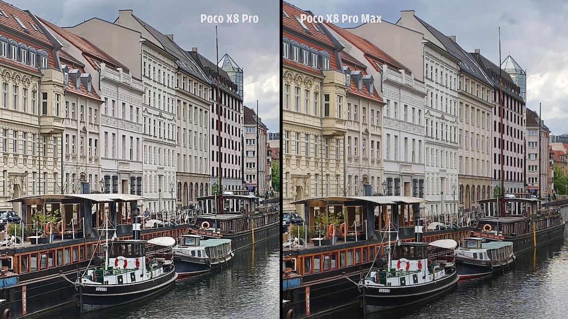 Fotovergleich Hauptkamera Poco X8 Pro und Poco X8 Pro Max