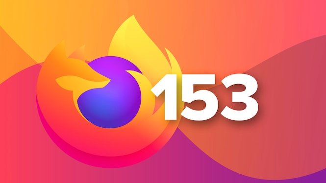 Firefox-Logo und die Zahl 153