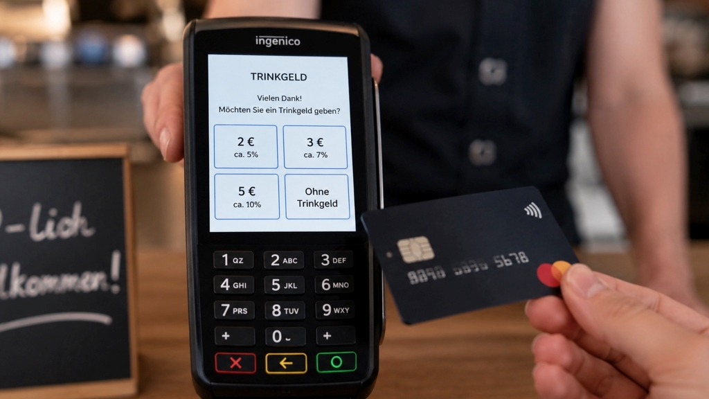 Händler testen Trinkgeld-Abfrage beim Bezahlen