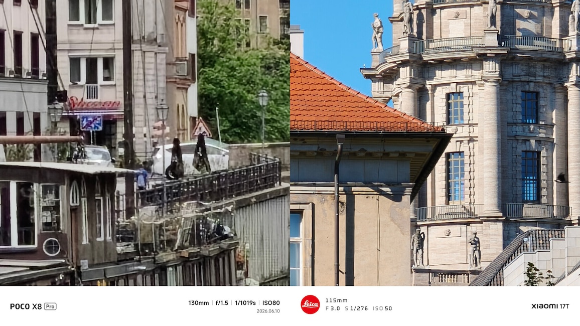 Fünffach-Tele Poco X8 Pro vs. Xiaomi 17T