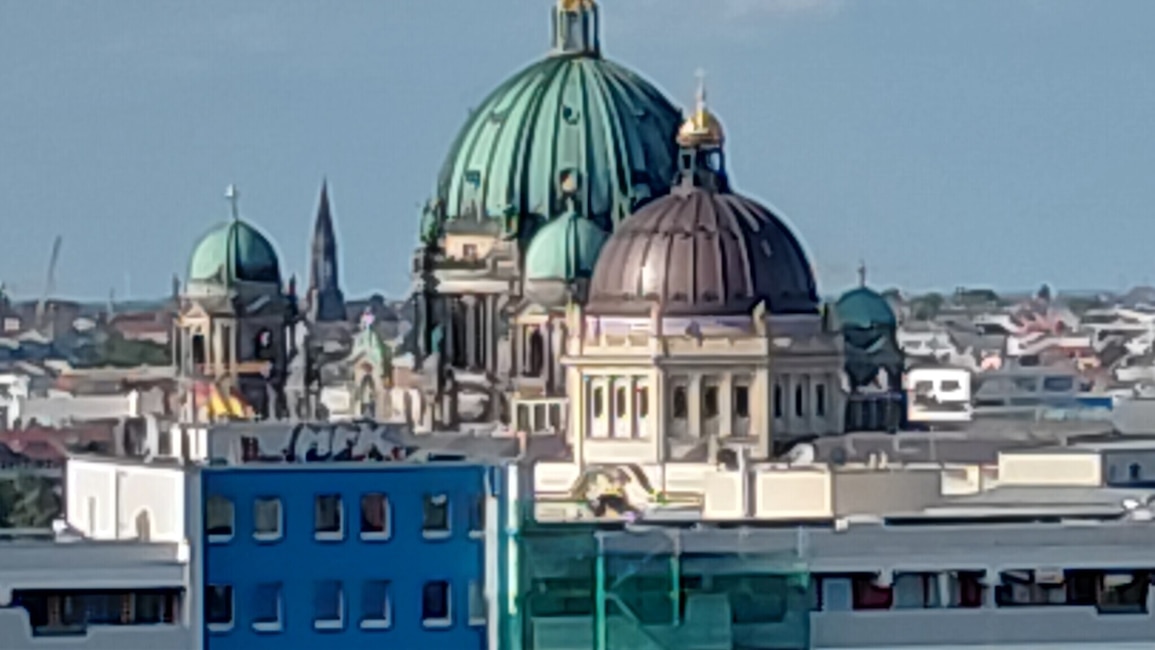 Galaxy A27: Aufnahme mit der Hauptkamera bei 10-fach-Zoom