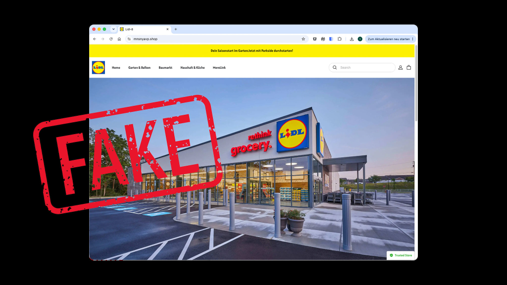 Lidl-Fake-Shop lockt mit Billig-Angeboten