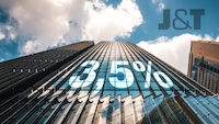 Hochhaus mit 3,5 % darauf zu stehen und J&T Logo