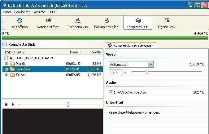 DVD Shrink 3.2 DeCSS-Frei