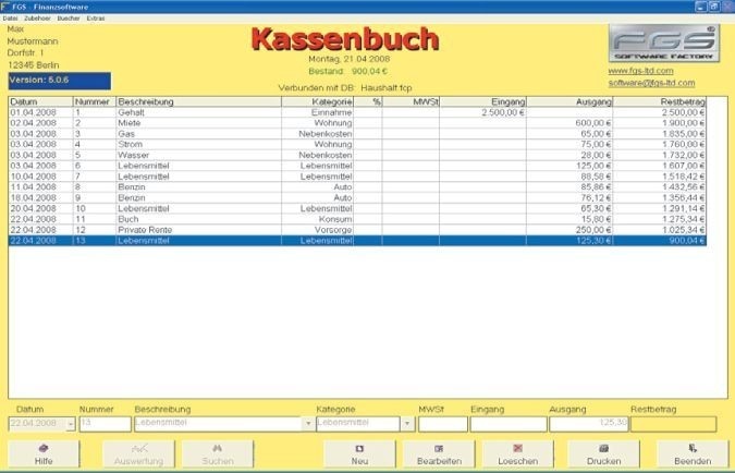FGS Kassenbuch 5.0.6