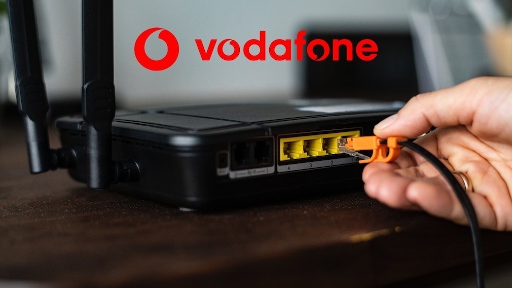 Router mit Vodafone-Logo