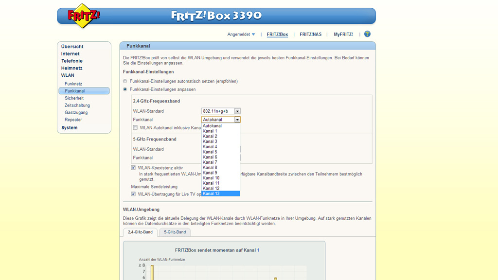 WLANRouter Funkkanal einstellen COMPUTER BILD