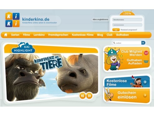 Screenshot Kinderkino.de © COMPUTER BILD