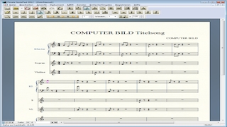 Screenshot aus Finale NotePad