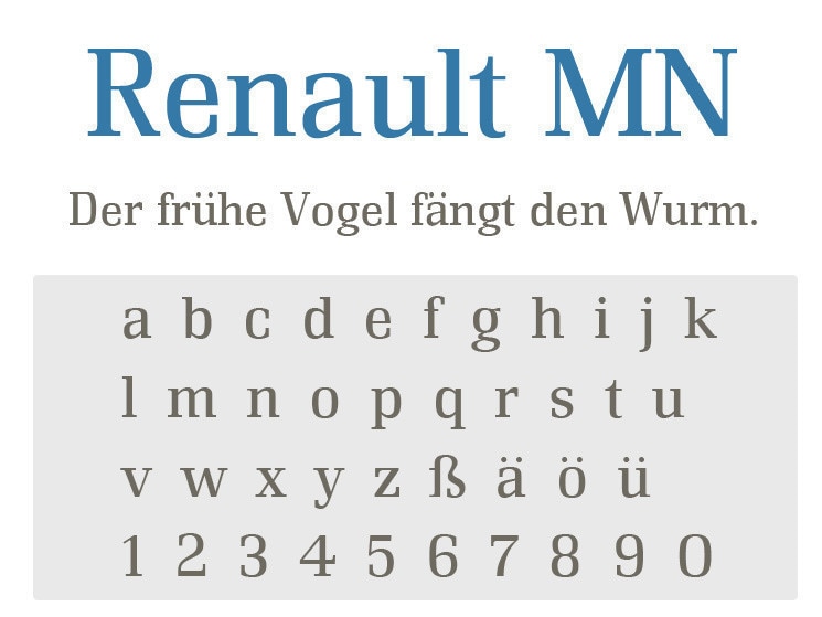 Gratis-Schriften zum Herunterladen Renault MN