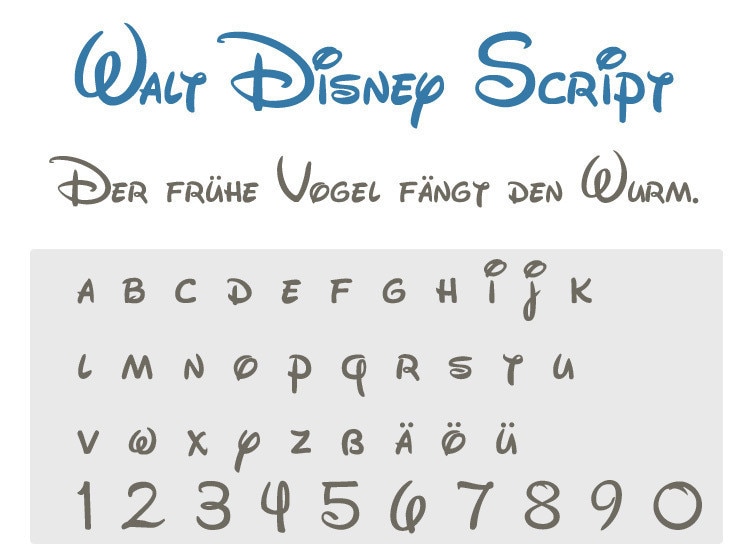 Gratis-Schriften zum Herunterladen: Walt Disney Script