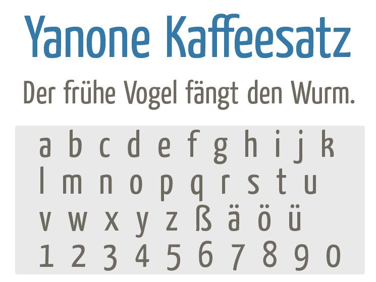 Gratis-Schriften zum Herunterladen: Yanone-Kaffeesatz